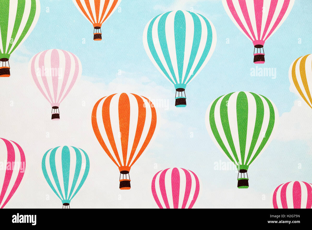 air balloon pattern paper, texture background Stock Photo