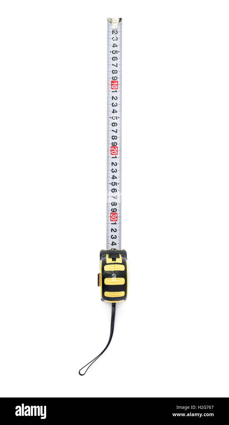 Measuring tape over isolated white background Stock Photo Alamy