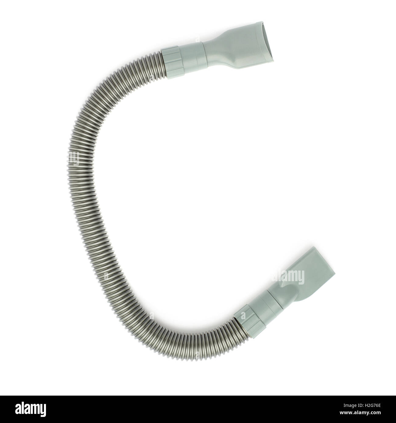 Hand held small vacuum hose cleaner isolated over the white background