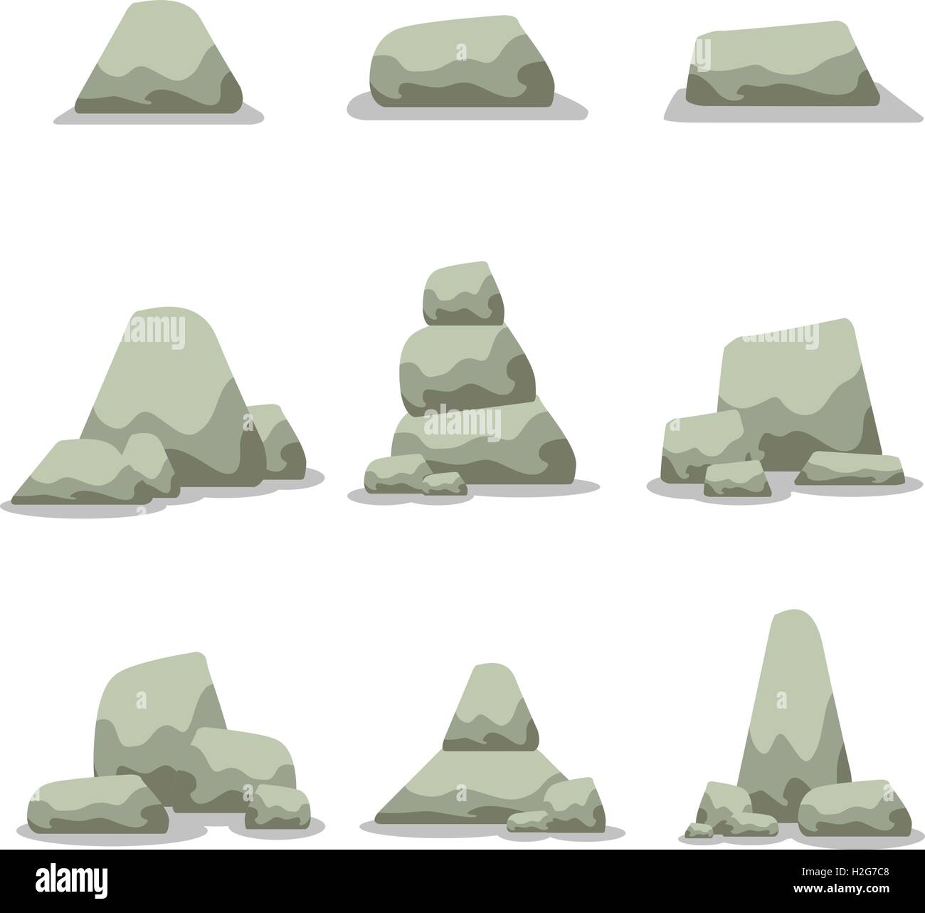Stone Set Collection Stock Vector Art Stock Vector Image Art Alamy