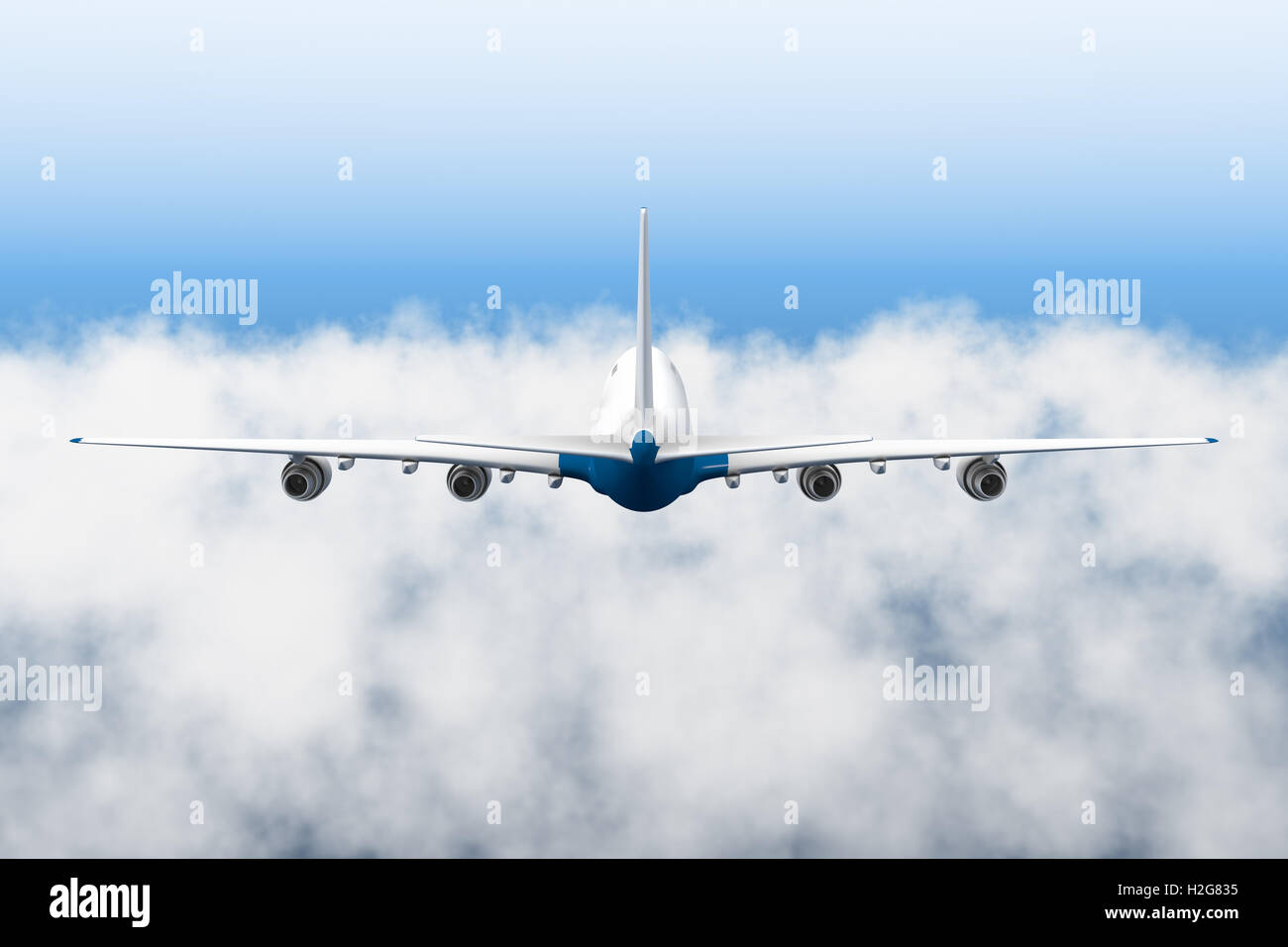 Aeroplane (Airplane) Flying Stock Photo