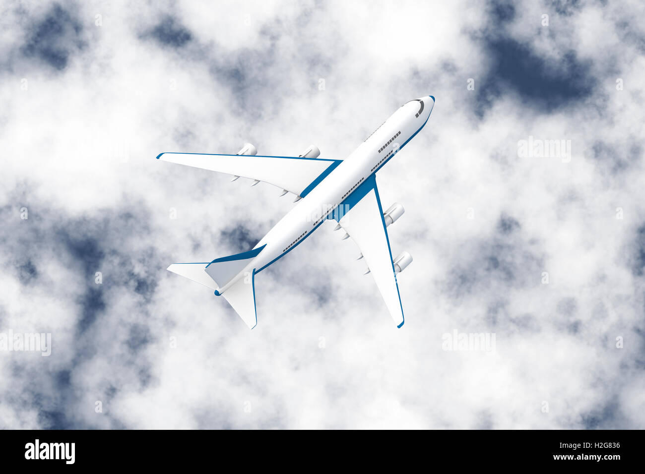 Aeroplane (Airplane) Flying Stock Photo