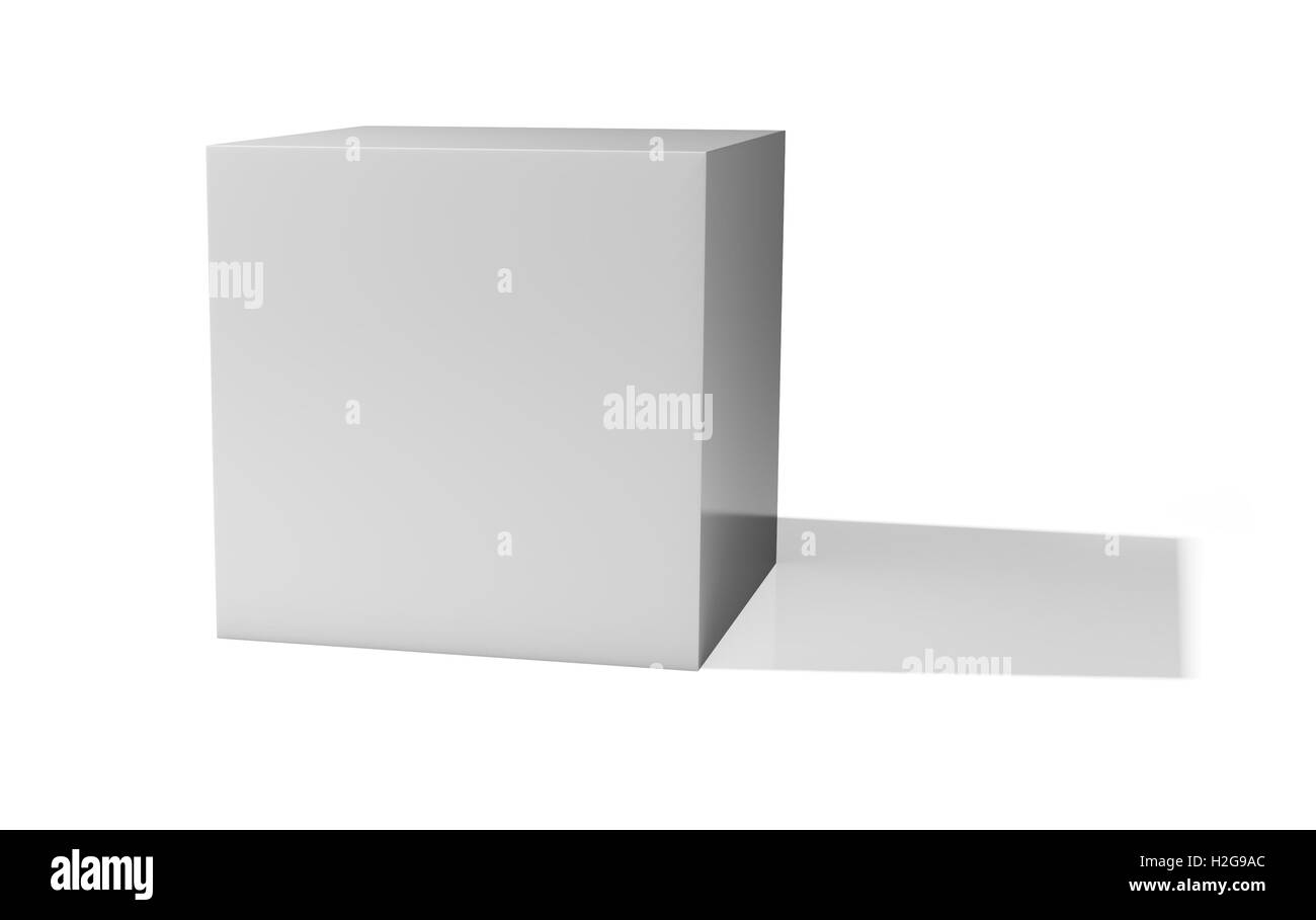 Blank box isolated on white background Stock Photo - Alamy