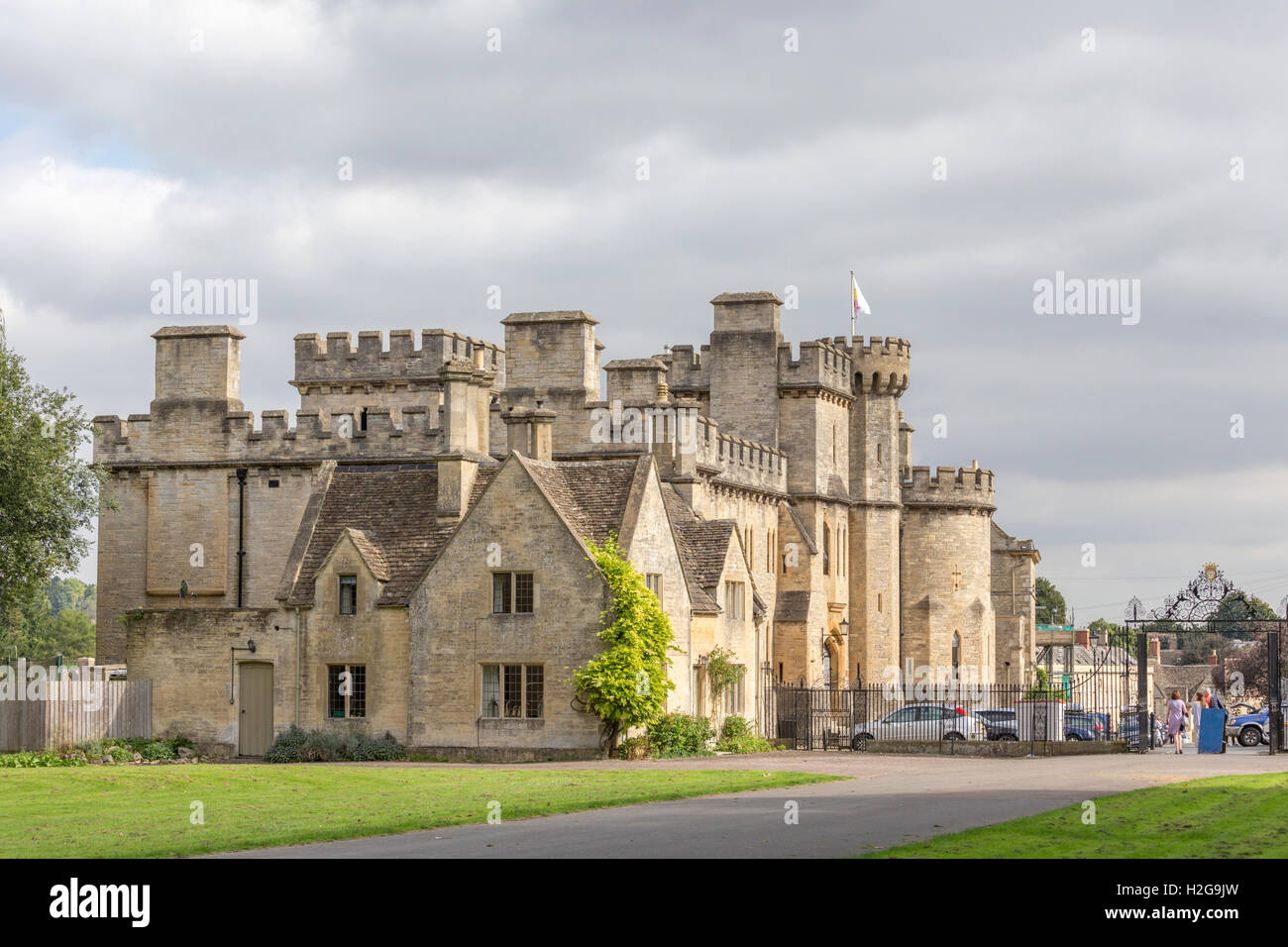 Cecily Hill Barracks at the entrance to Cirencester Park, Cirencester, Gloucestershire, England, UK Stock Photo