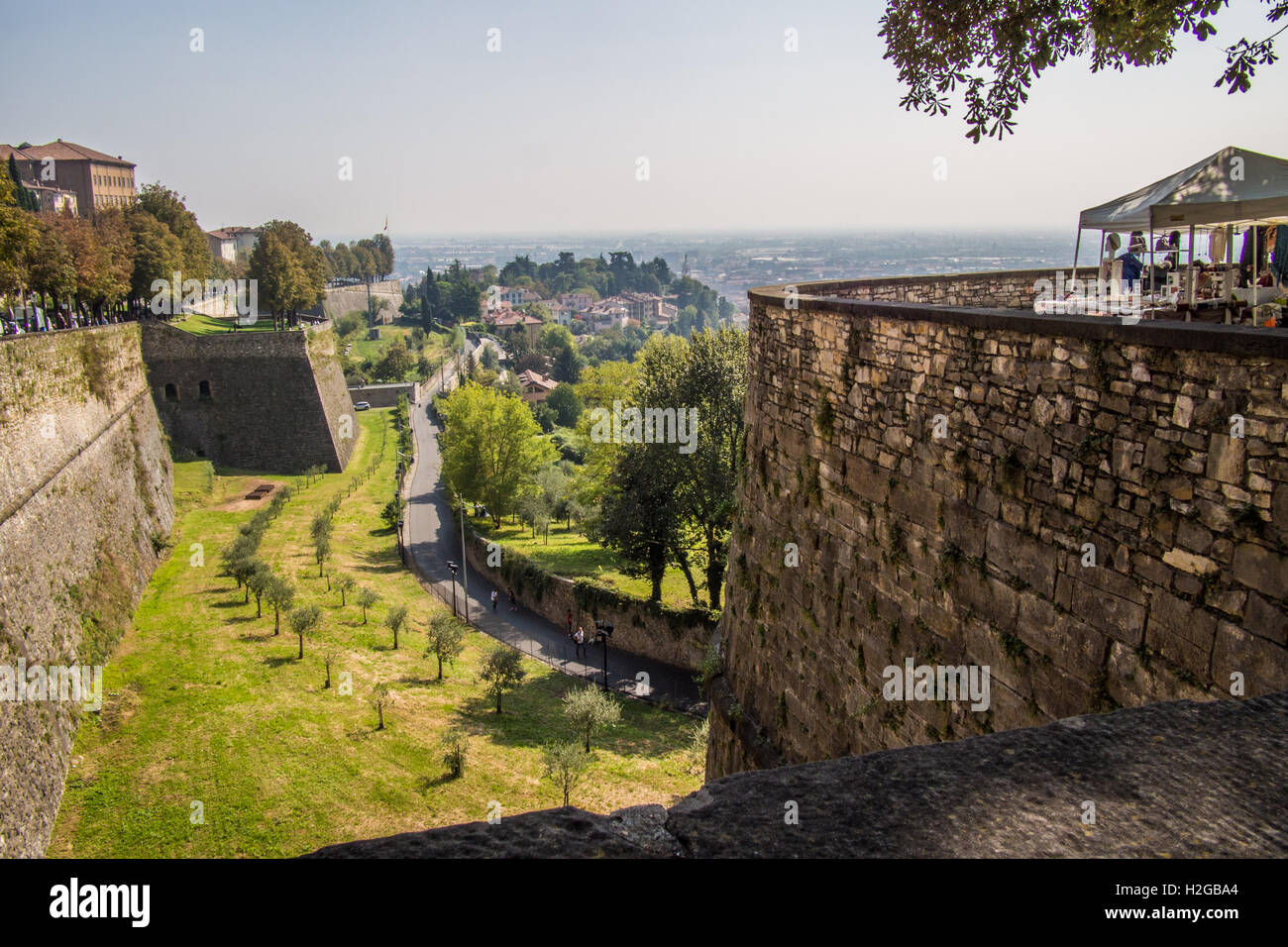 Bergamo, Citta Alta ('High Town), Bergamo province, Lombardy region, Italy. Stock Photo