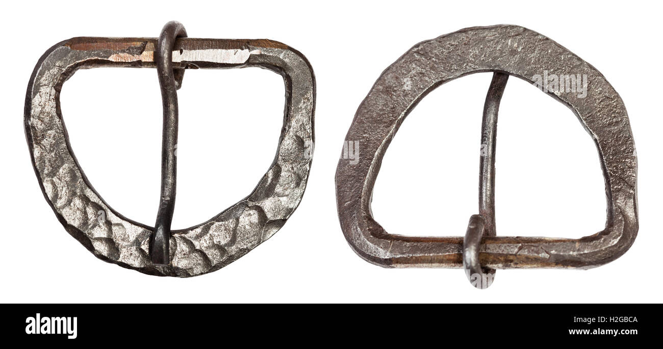 Hardware steel buckle for belt isolated on white