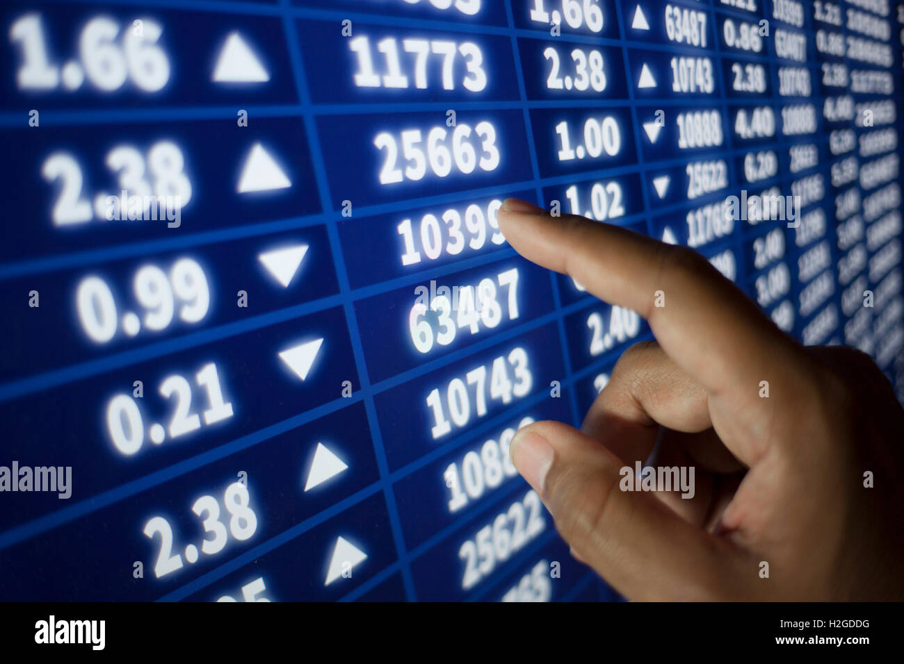 Interactive stock market chart Stock Photo Alamy