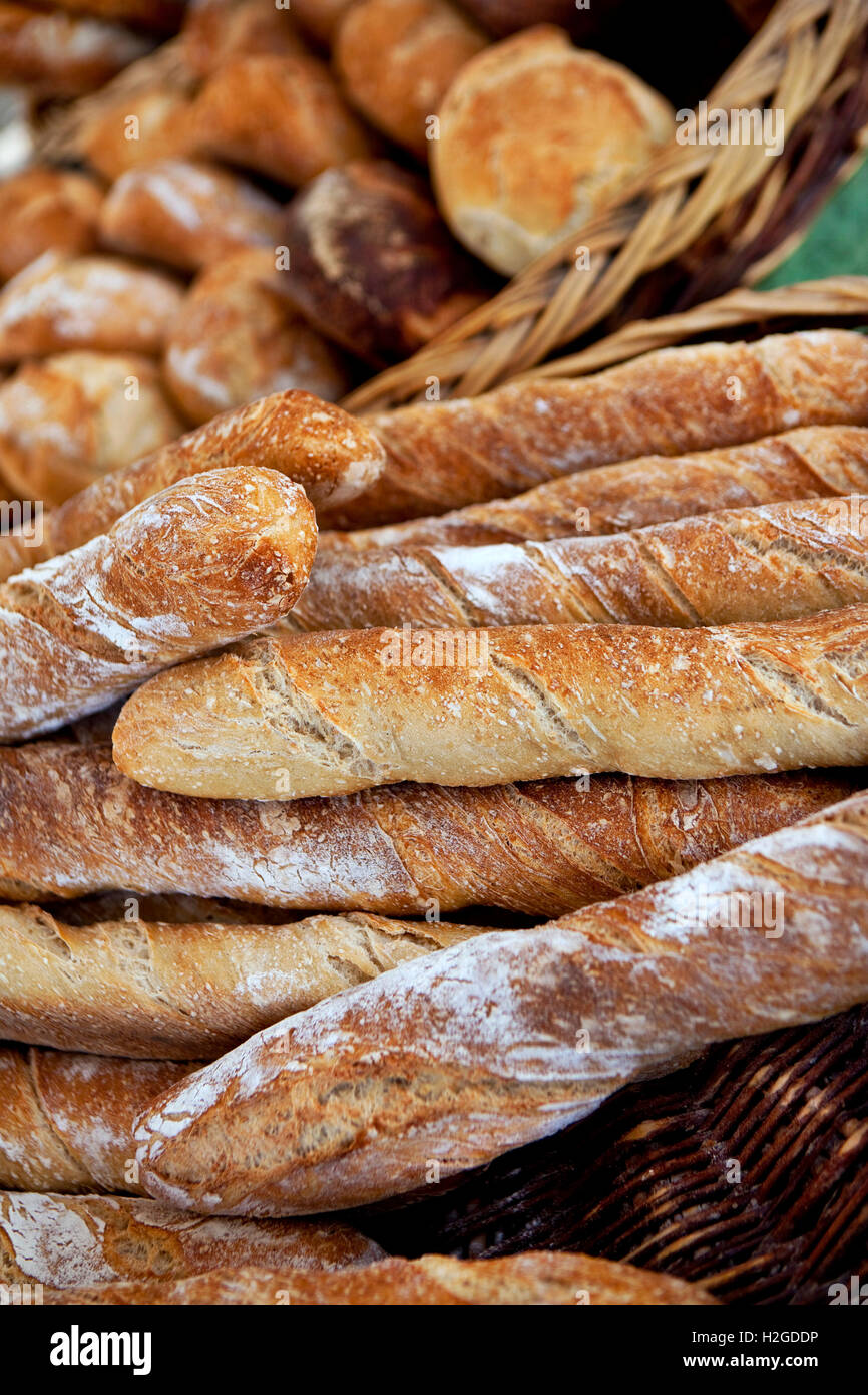 French bakery bread stall hi-res stock photography and images - Alamy