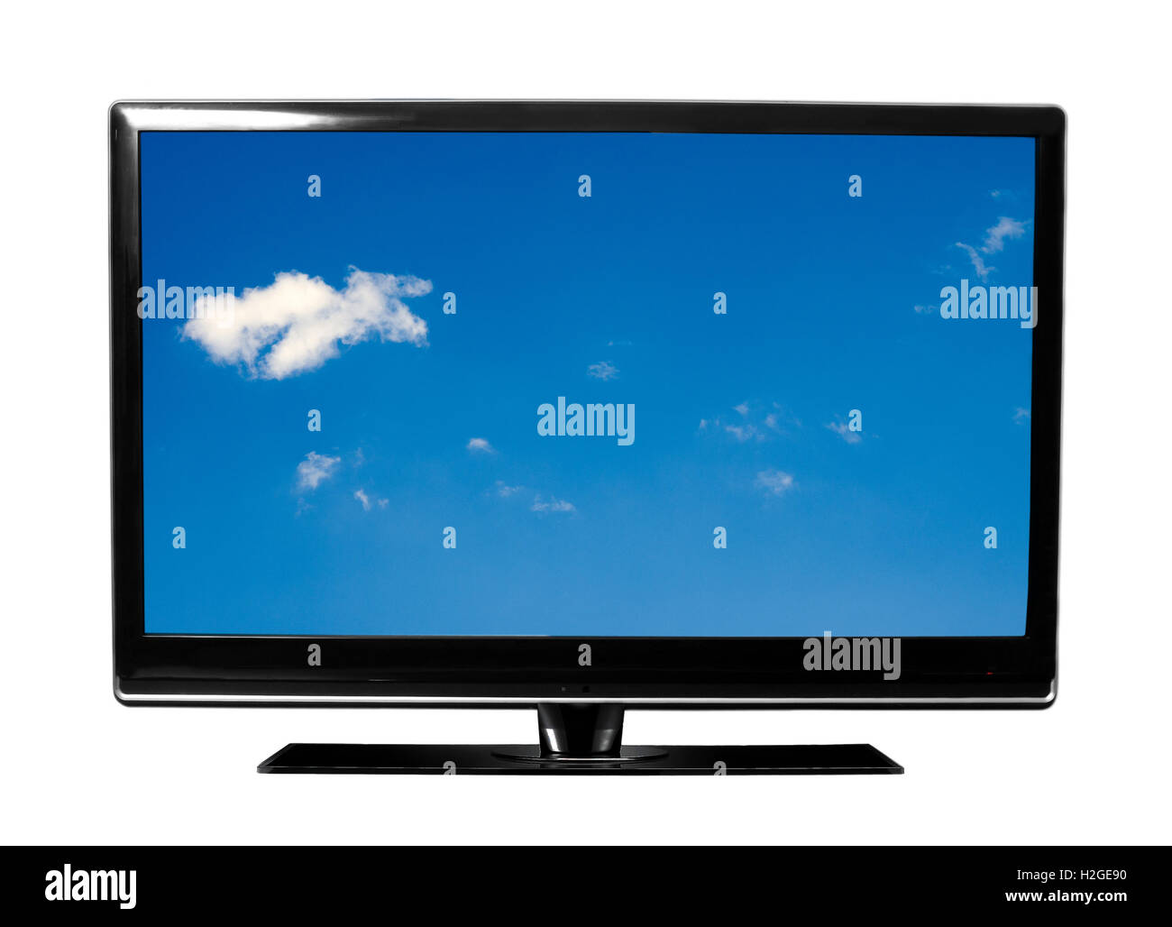 Big Tv With Sky Stock Photo Alamy