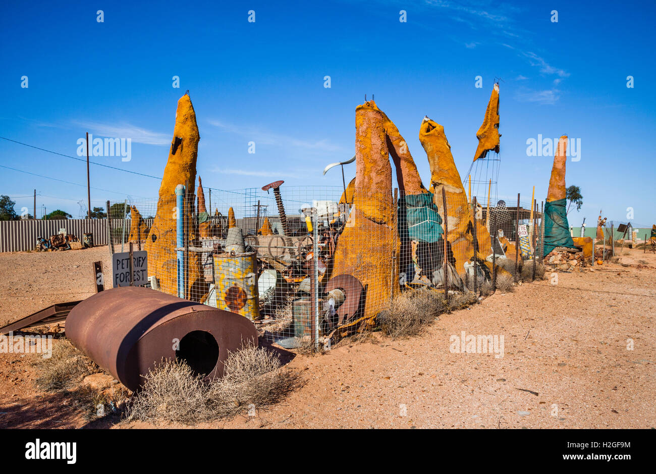 Australia, South Australia, Outback, Coober Pedy, quirky exhibits at the isolated opal mining town Stock Photo