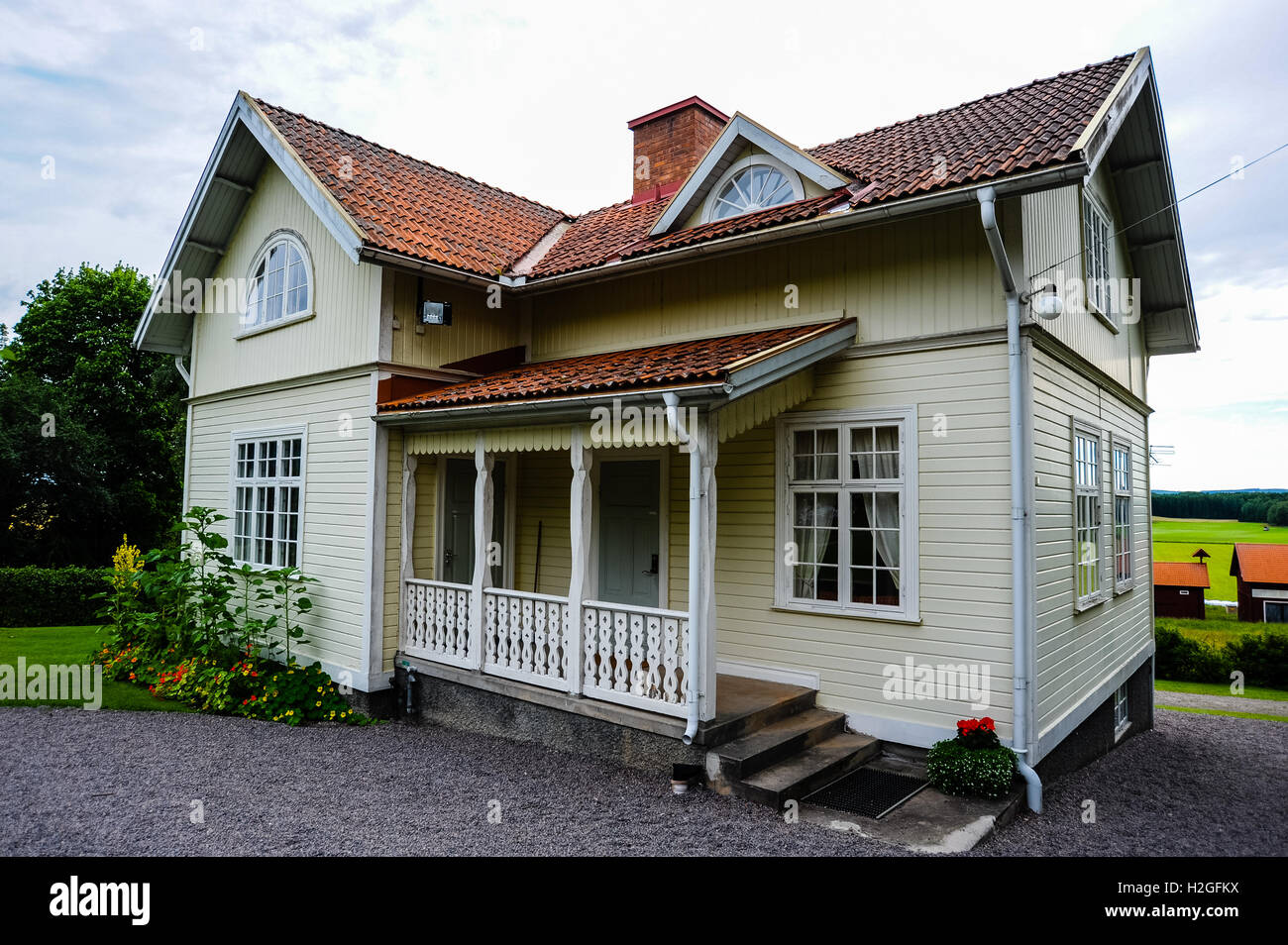 Sweden, Värmland, Sunne. Mårbacka is a mansion in Sunne Municipality. Author Selma Lagerlöf was born and raised at Mårbacka. Stock Photo
