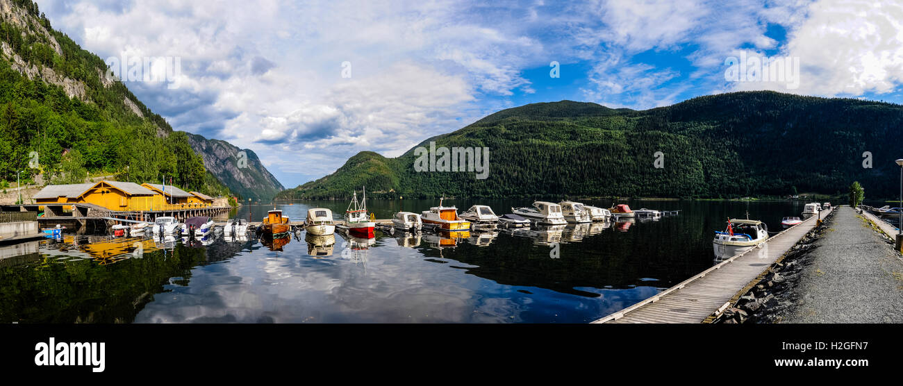 Norway, Telemark. Dalen with the Bandak lake, a part of the Telemark