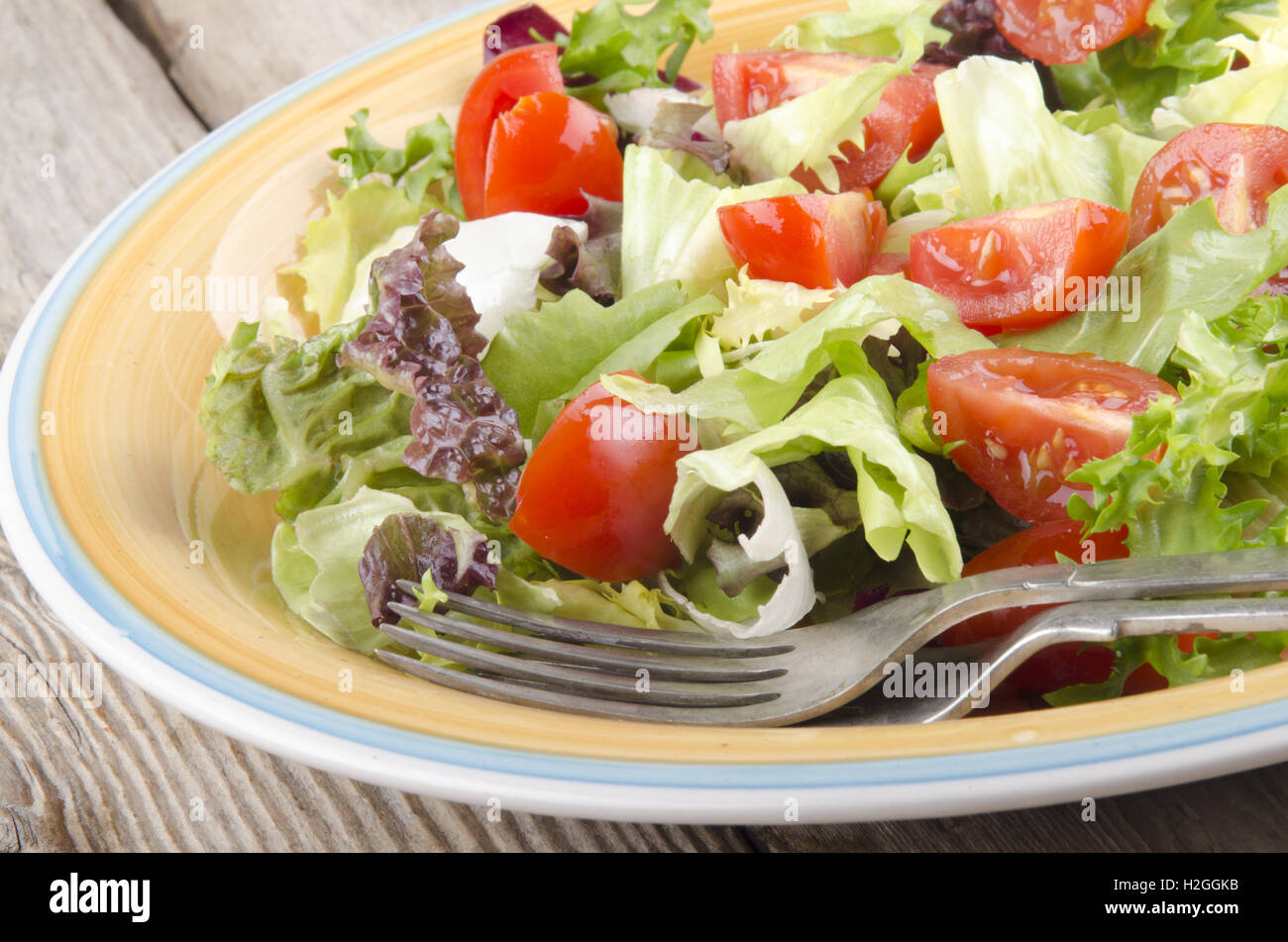 mixed salad with cherry tomatoes Stock Photo Alamy