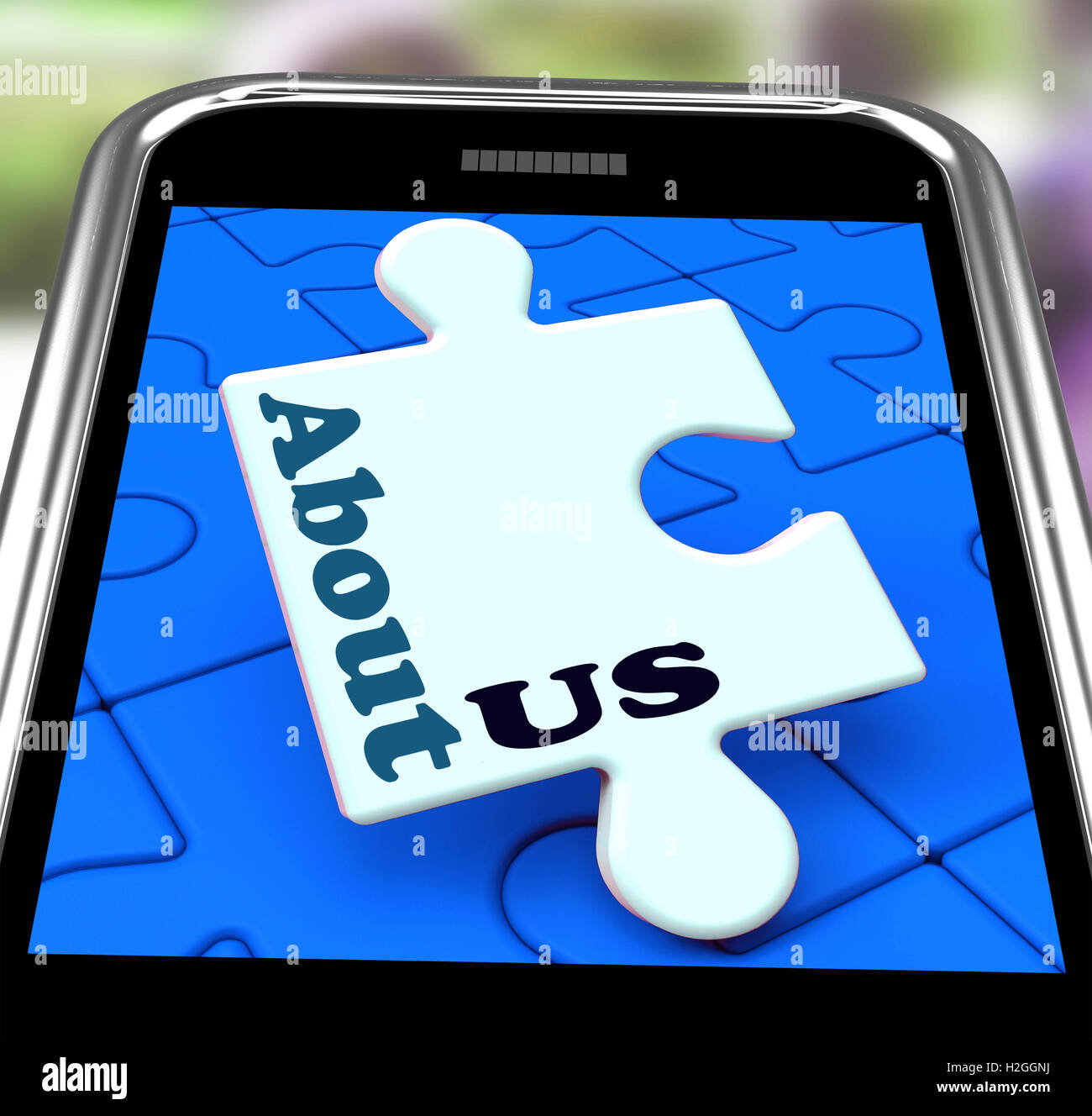 About Us Smartphone Means What We Do Website Section Stock Photo