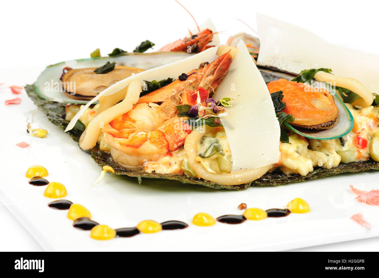 Risotto with seafood Stock Photo - Alamy