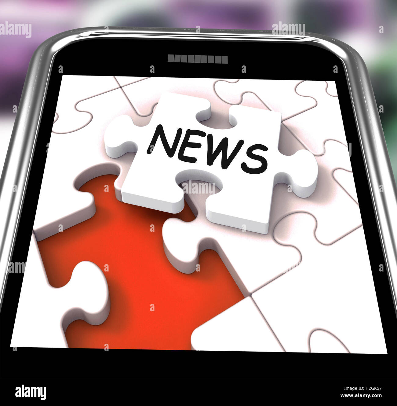 News Smartphone Means Online Updates And Headlines Stock Photo Alamy