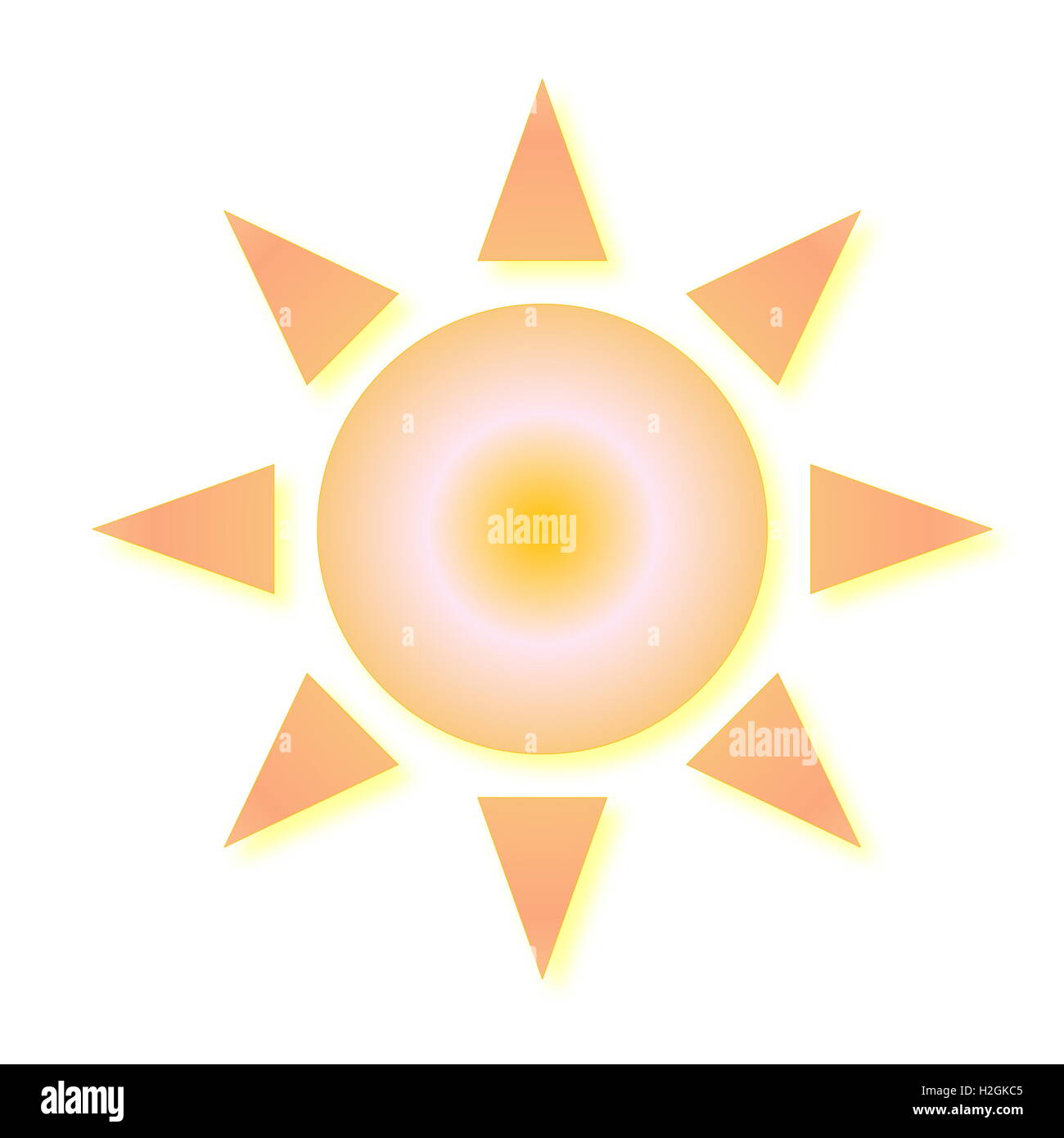 Sun weather icon Stock Photo