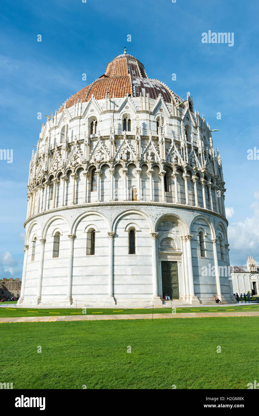 Baptistery Pisa Stock Photo