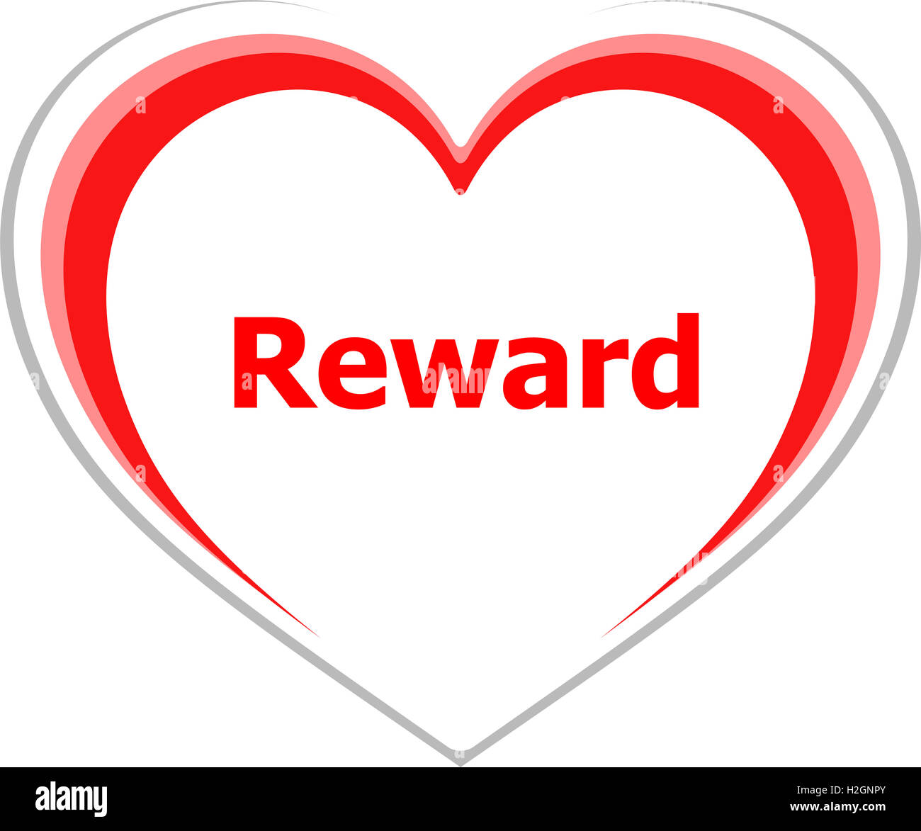 marketing concept, reward word on love heart Stock Photo - Alamy