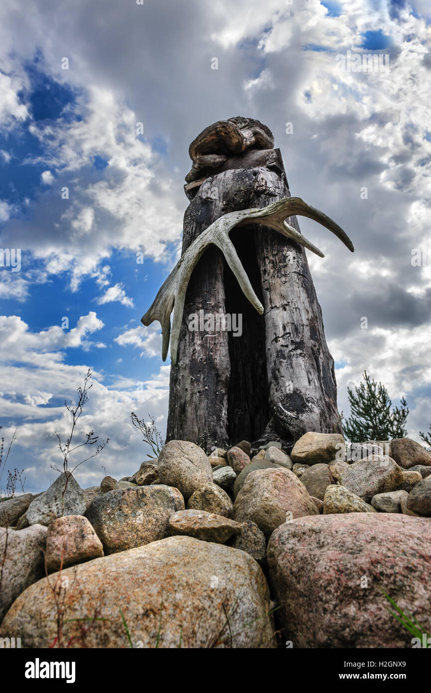 Saami sejd, pagan idol Stock Photo