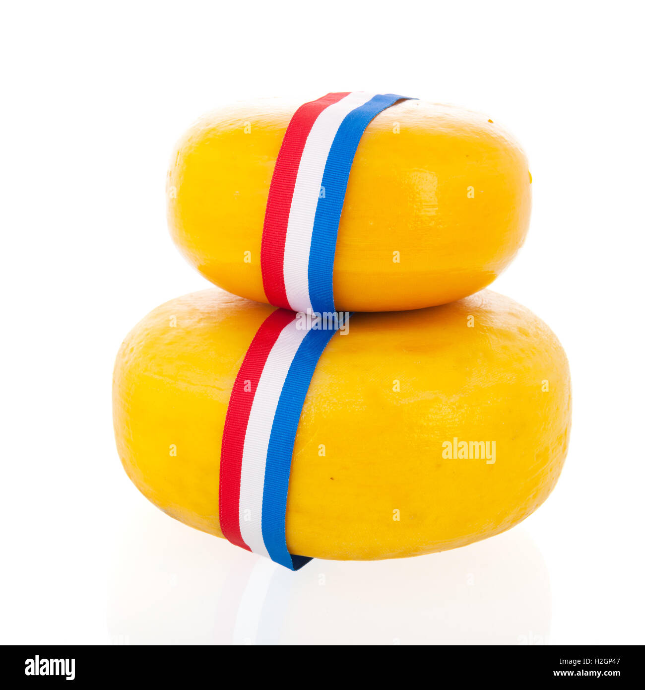 Whole Dutch cheeses Stock Photo Alamy