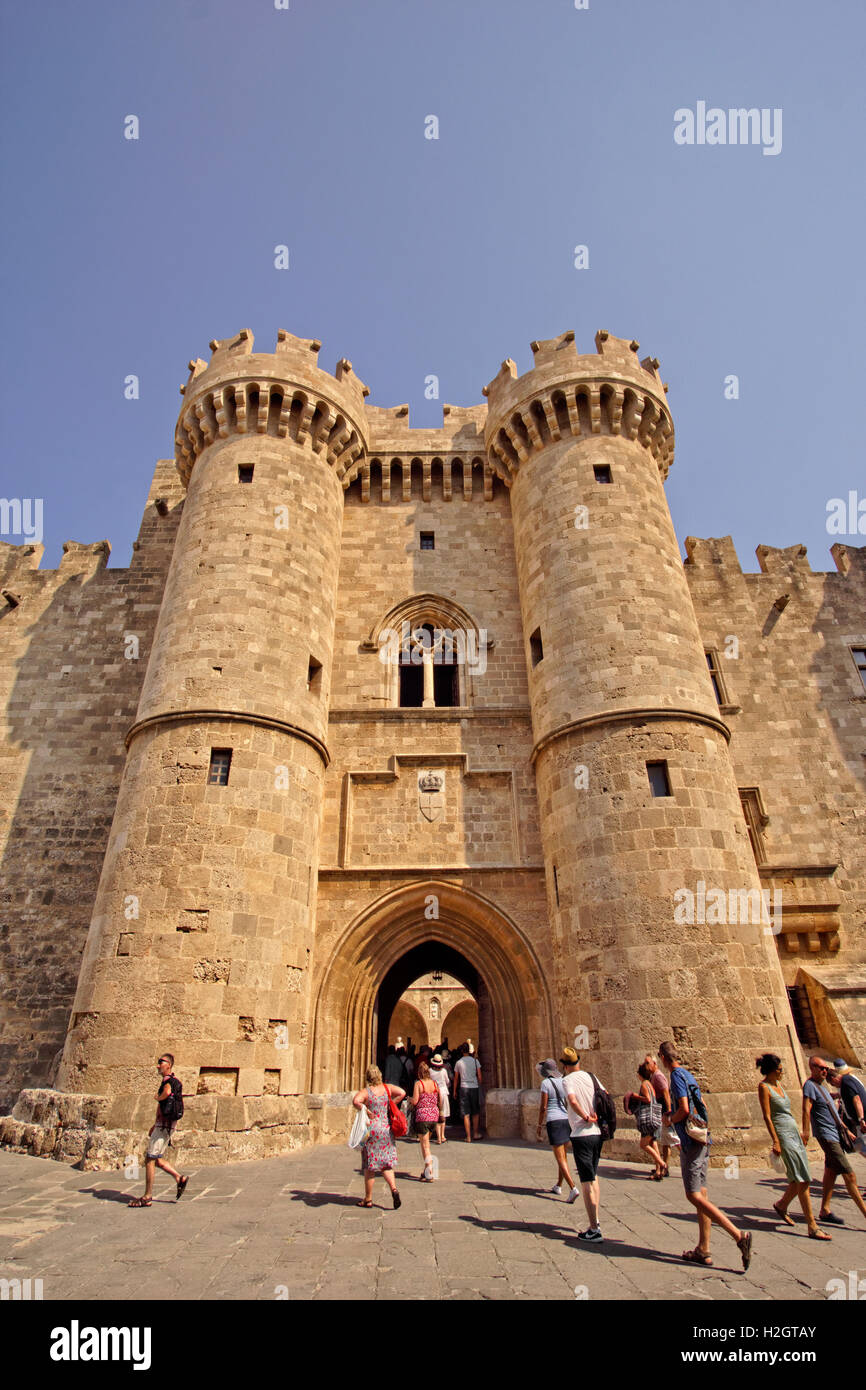 Castle of Rhodes the Main Entrance To the Palace of the Grand Masters Rhodes  Island, Greece. Stock Image - Image of citadel, historic: 90778059