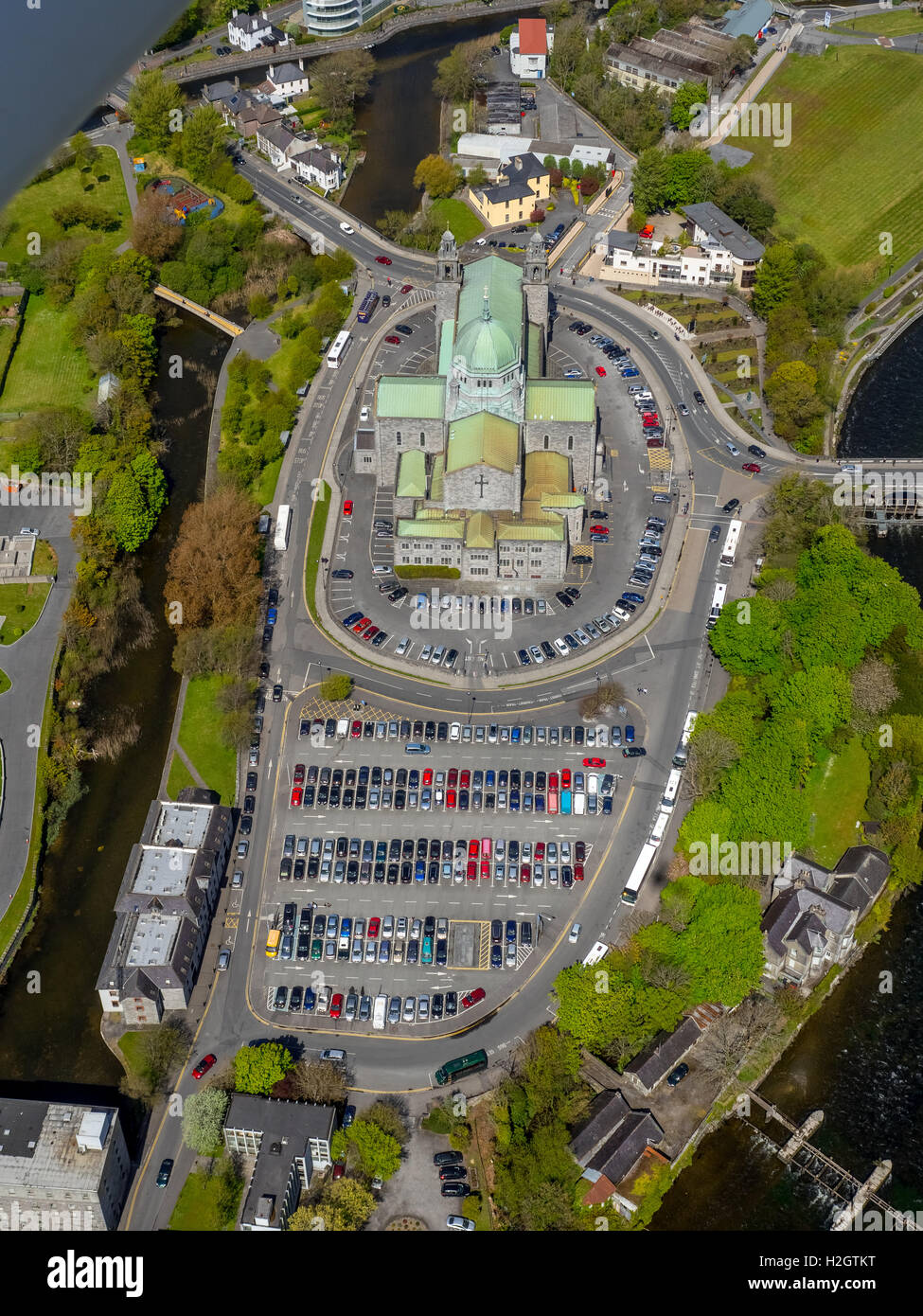 Aerial view, Galway Cathedral, Galway, County Clare, Ireland Stock Photo Alamy