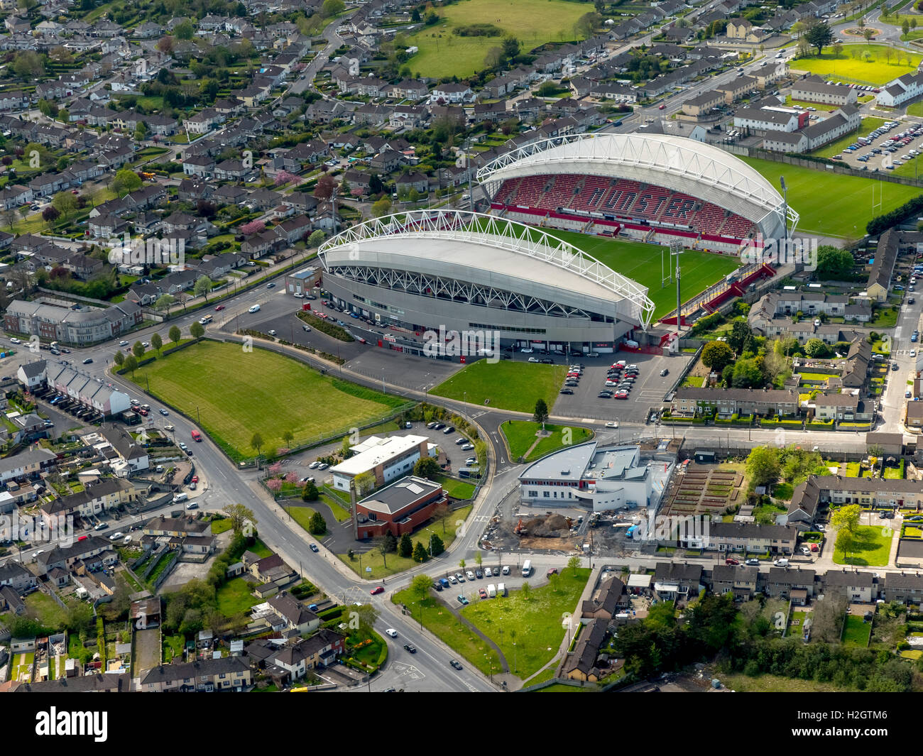 Thomond Park Stadium, Rugby Stadium, Limerick, County Clare, Ireland Stock Photo