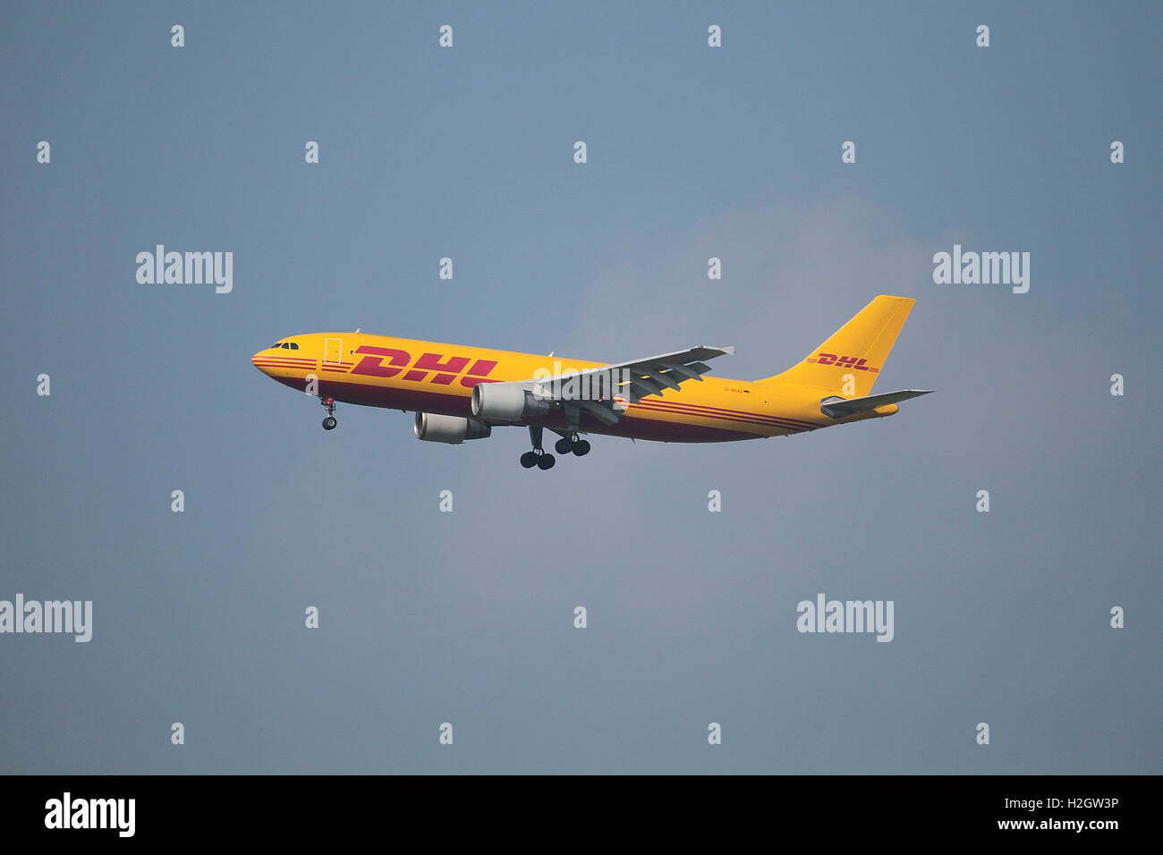 Airplane of DHL air freight Stock Photo