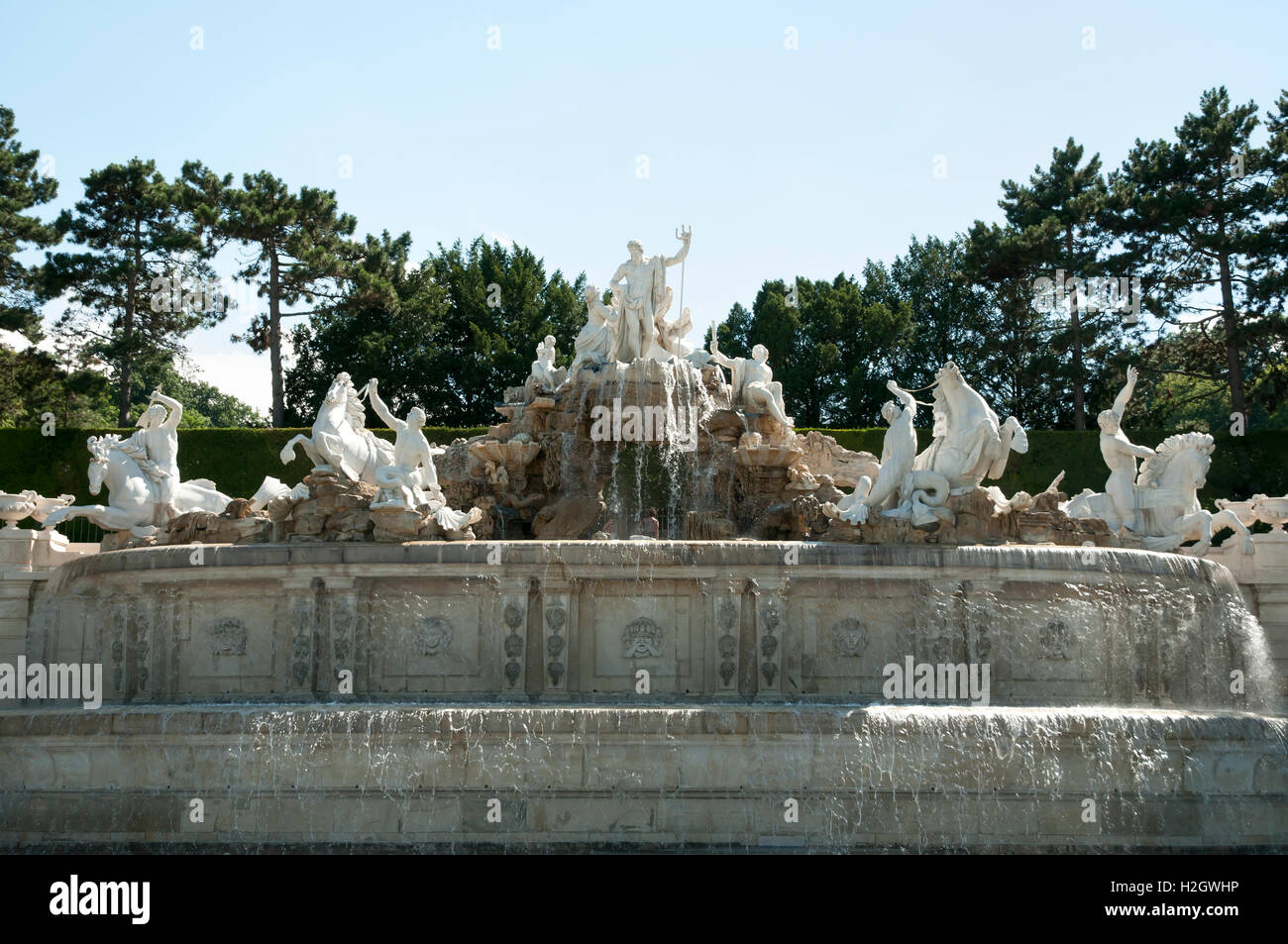 Neptune Fountain - Vienna - Austria Stock Photo