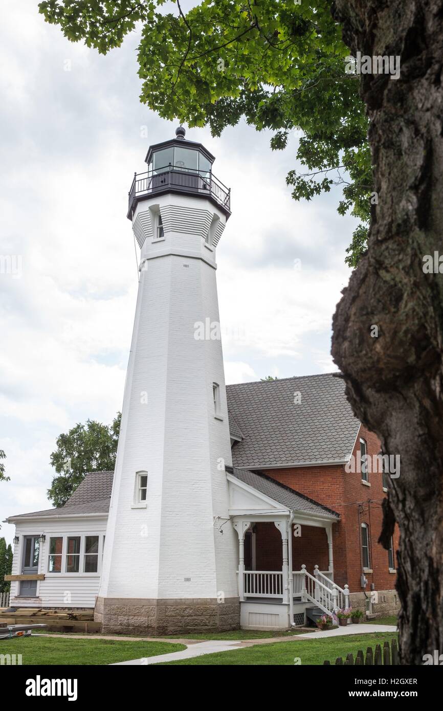 Port Sanilac lighthouse, Michigan, USA, Aug. 17, 2016. usage