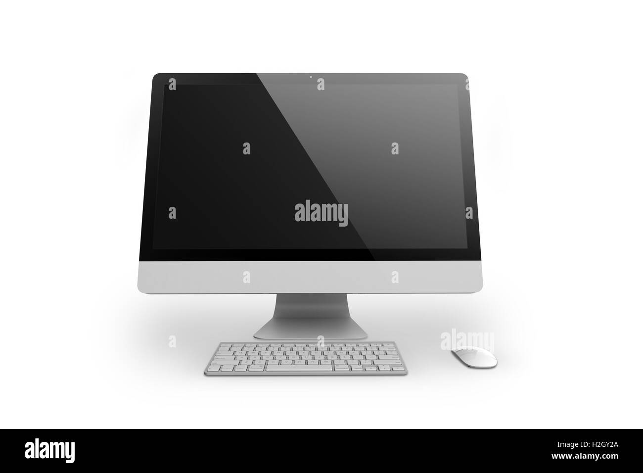 Desktop computer Black and White Stock Photos & Images - Alamy