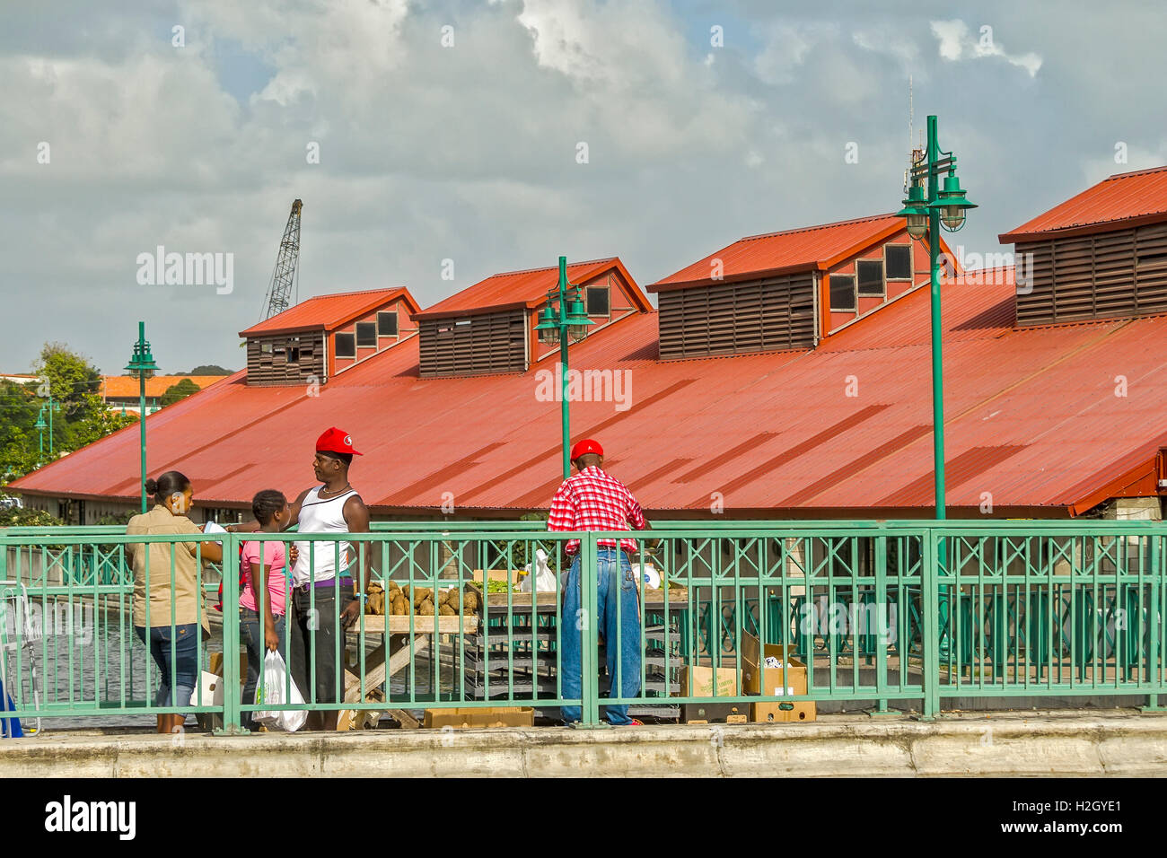 Fruit Sellers Bridgetown barbados West Indies Stock Photo