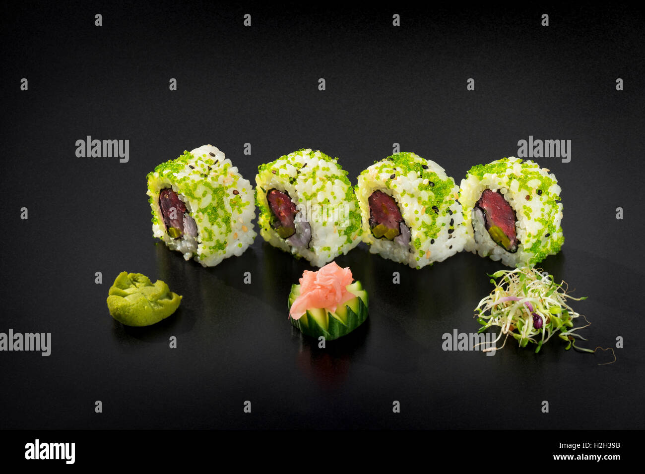 Japanese Food Maki Platter with Various of Maki Sushi Stock Image - Image  of ginger, japanese: 80108977