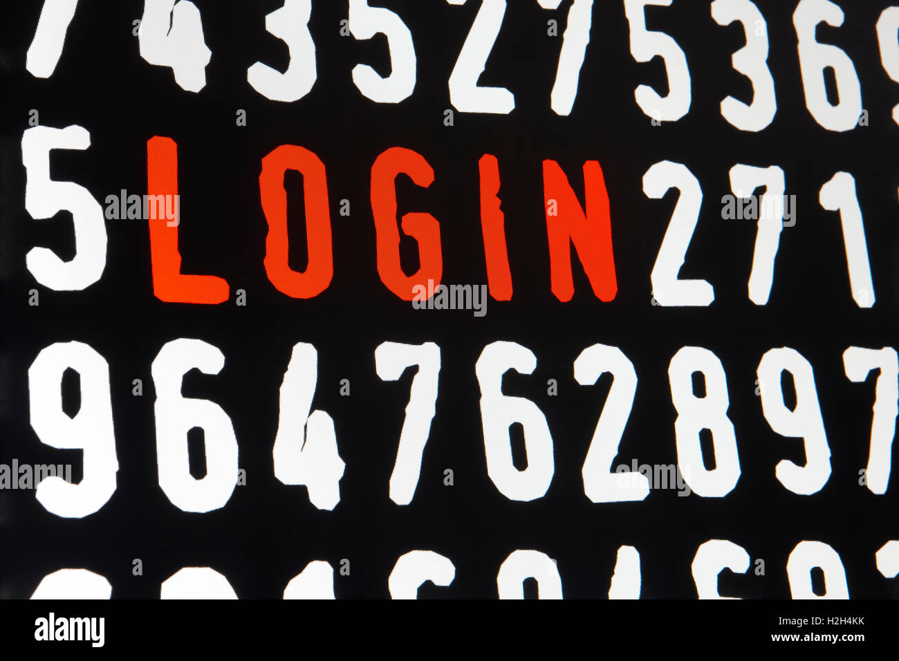Computer Screen With Login Text On Black Background Horizontal Stock Computer Screen With Login Text On Black Background Horizontal Stock