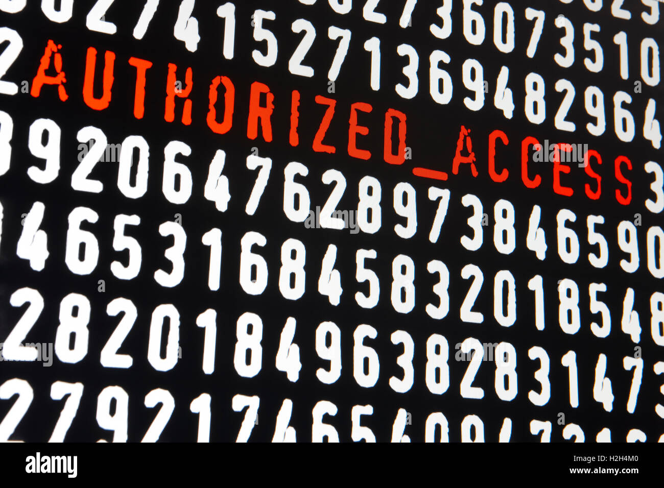 Computer Screen With Authorized Access Text On Black Background Computer Screen With Authorized Access Text On Black Background
