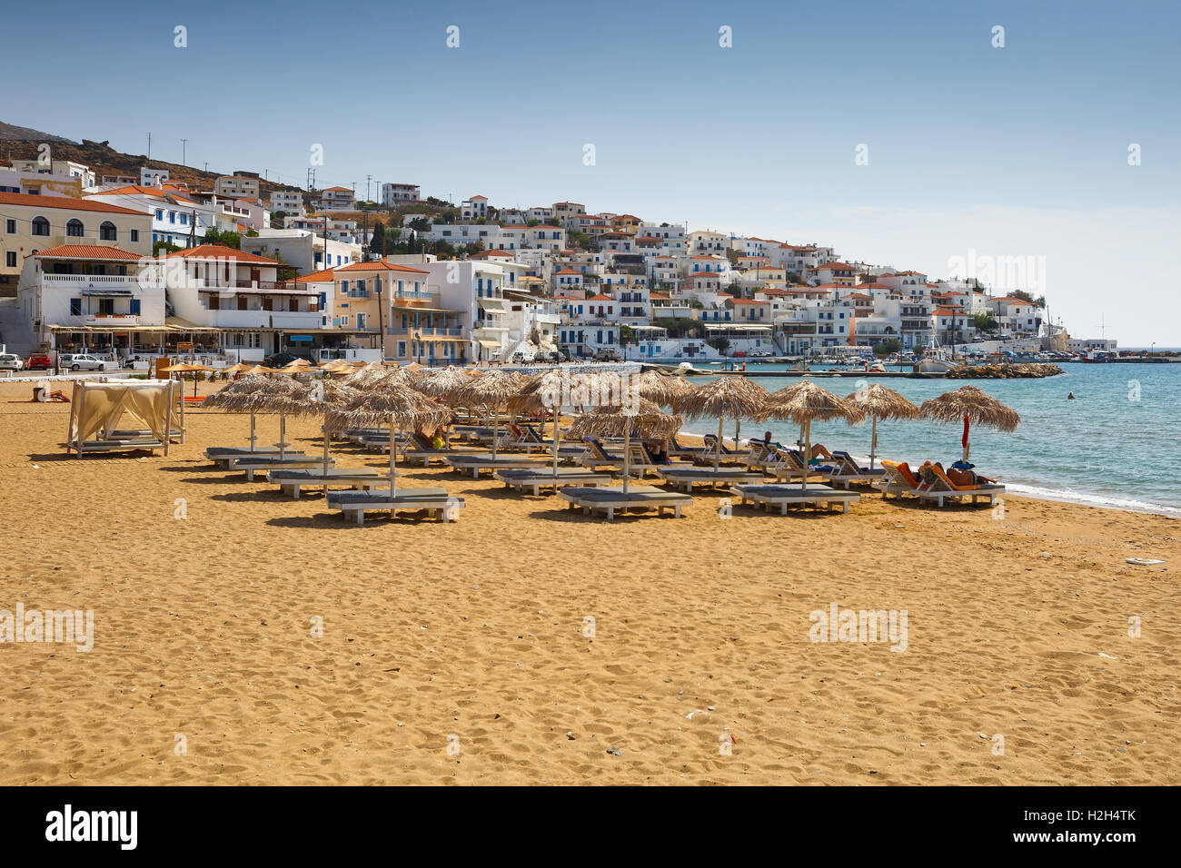 Batsi village on the coast of Andros island in Greece Stock Photo Alamy