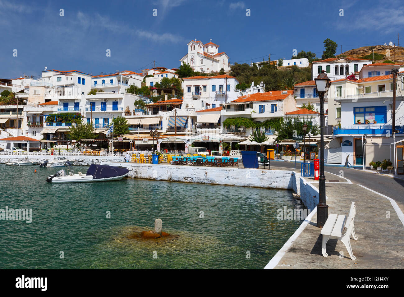 Batsi village on the coast of Andros island in Greece Stock Photo Alamy