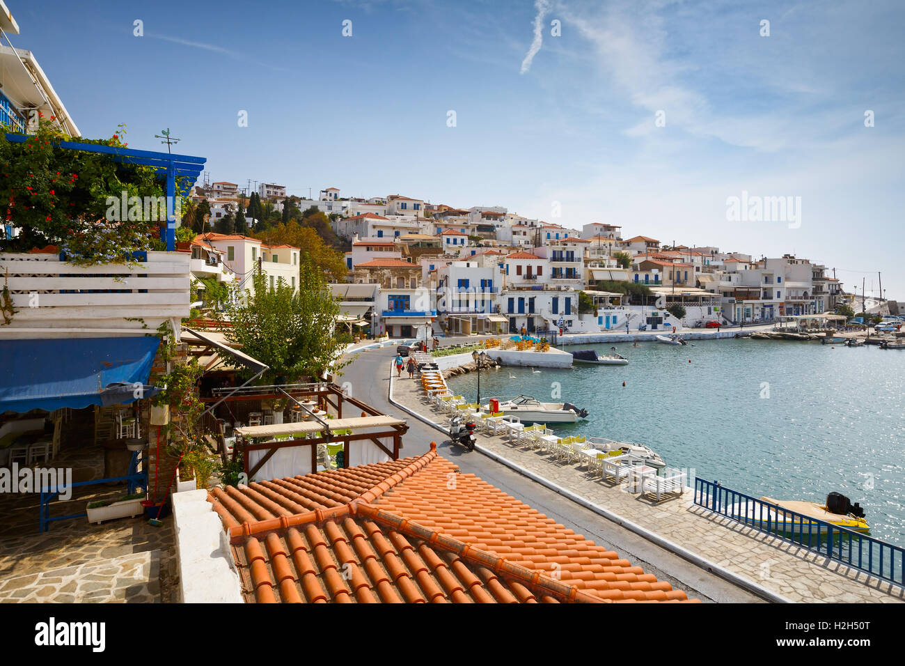 Batsi village on the coast of Andros island in Greece Stock Photo Alamy