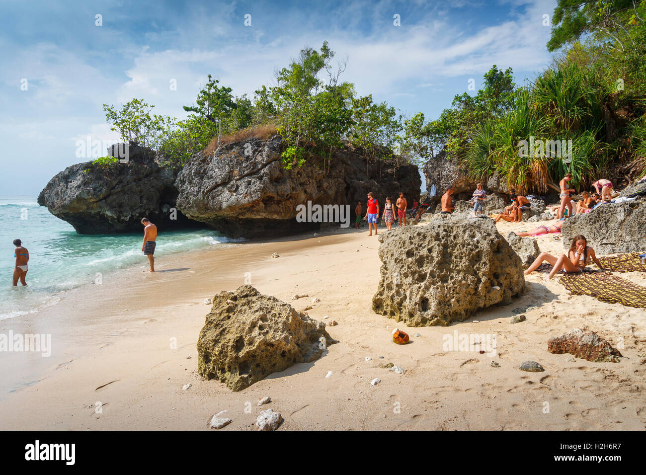 People on the beach Stock Photo - Alamy
