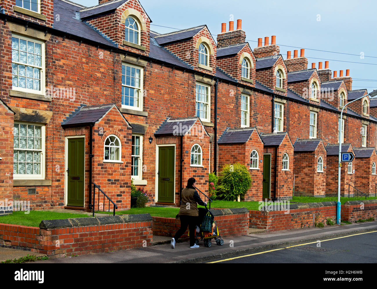 Ebenezer Row, Staveley, Chesterfield, Derbyshire, England UK Stock