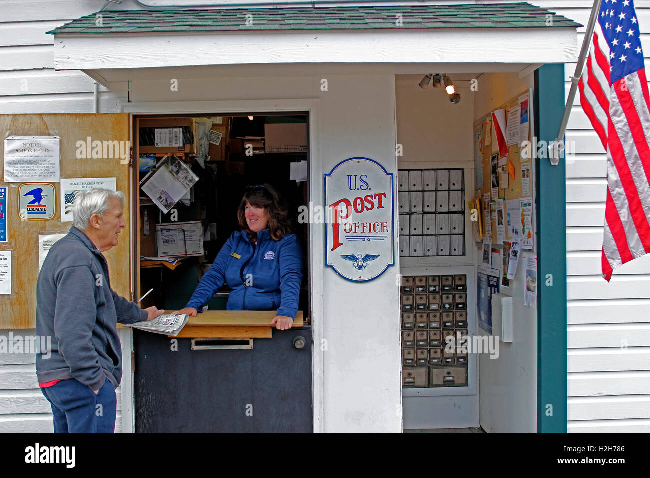 US Post Office with postmaster Roche Harbor San Juan Islands Washington