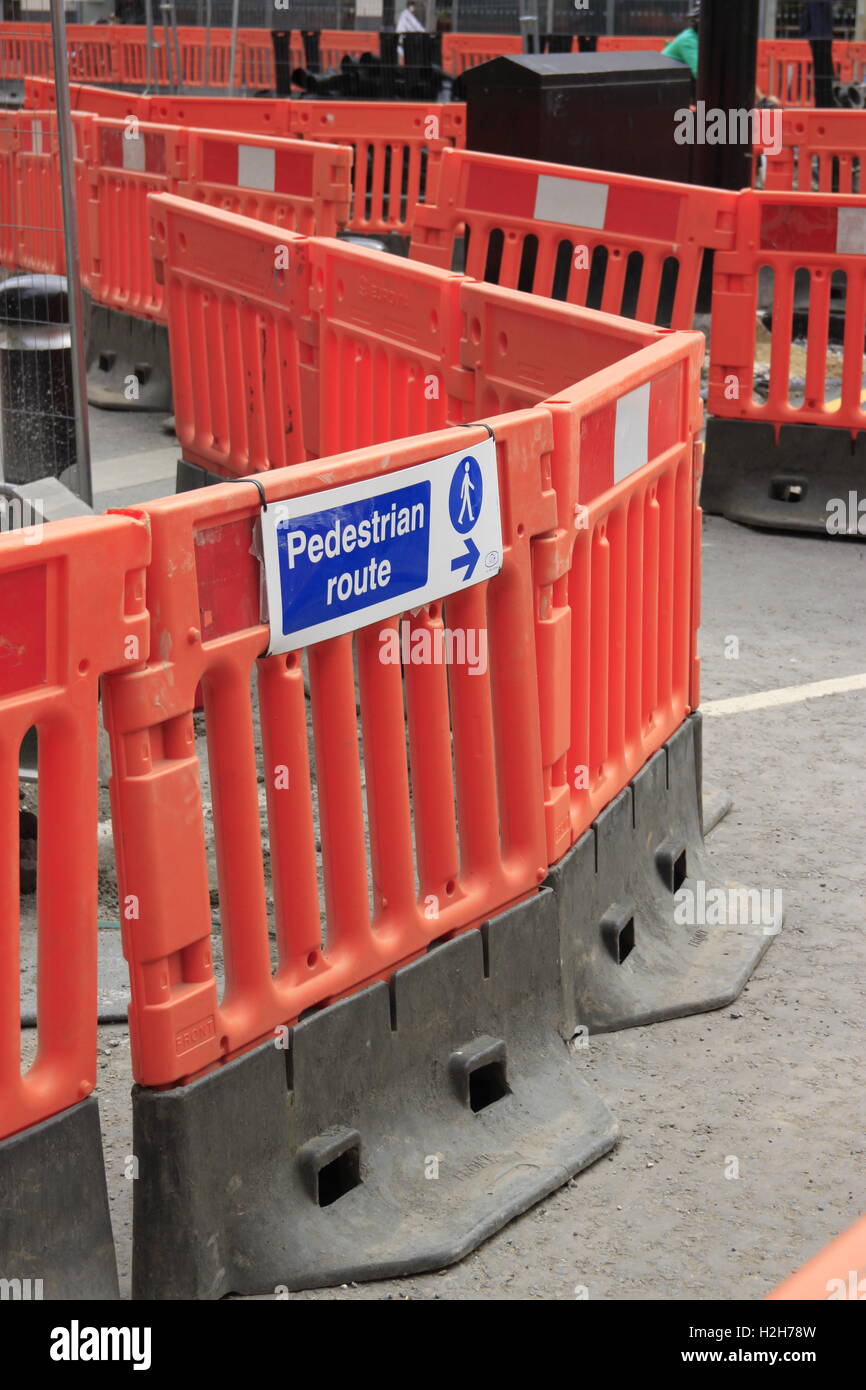 Hull City of Culture 2017 public works orange barriers roadworks Stock