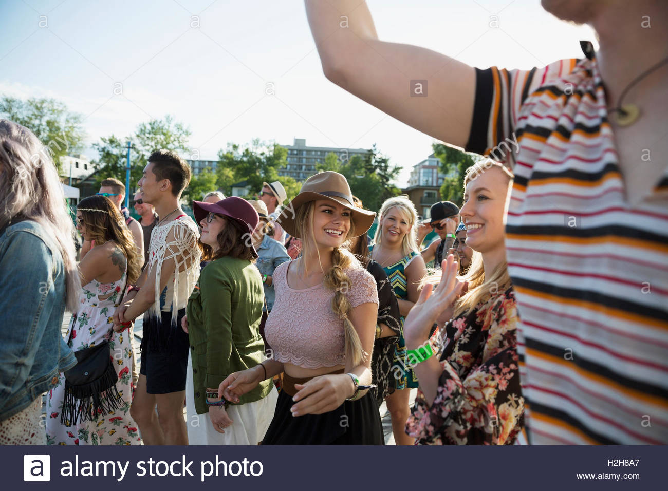 Crowd arts culture and entertainment music lifestyle hi-res stock ...