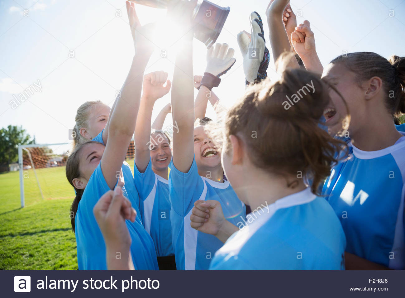 High school girl athlete trophy hi-res stock photography and images - Alamy