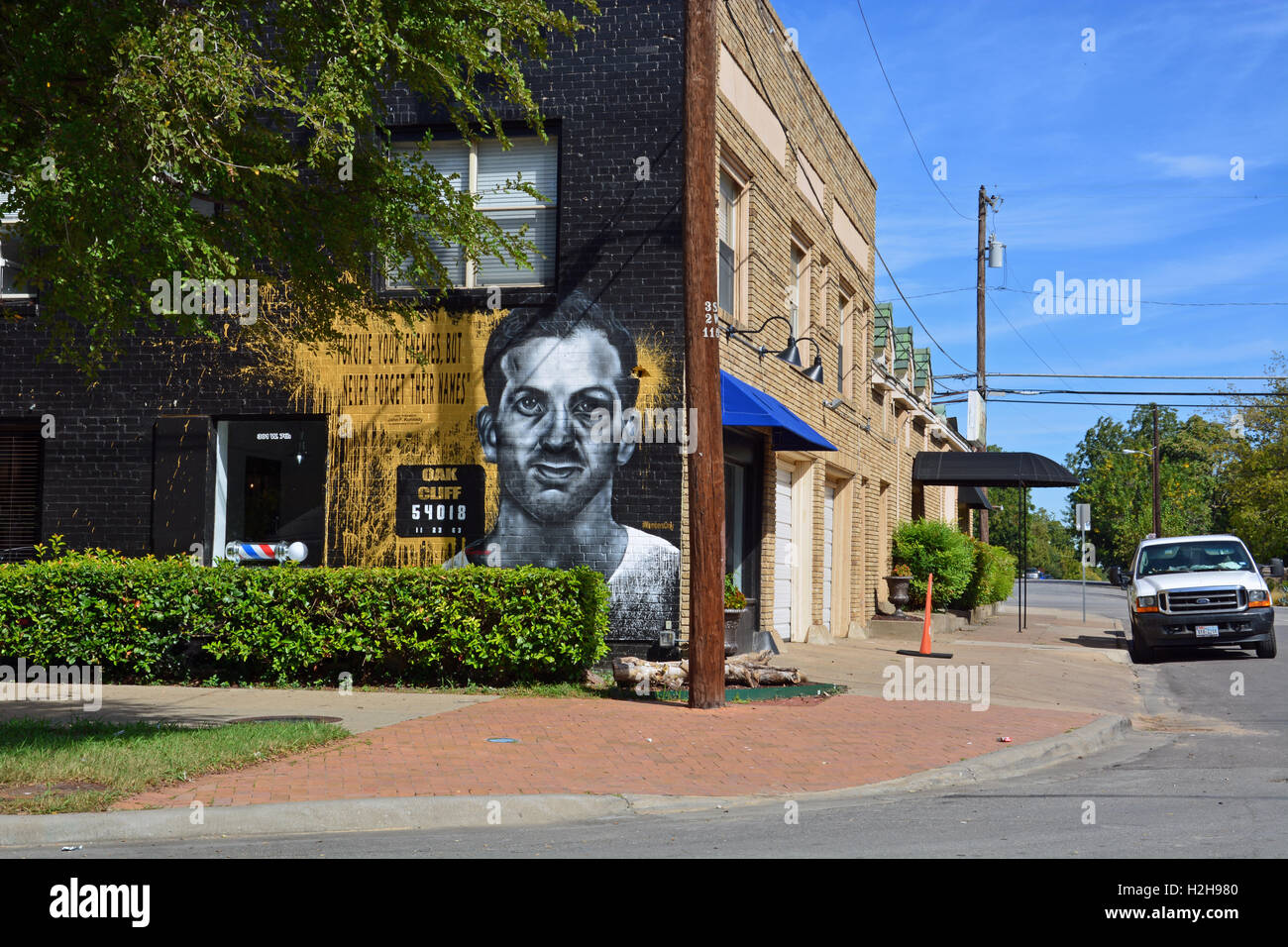 Plaza Mural, Bispo Arts District, Dallas, Texas Fotografia