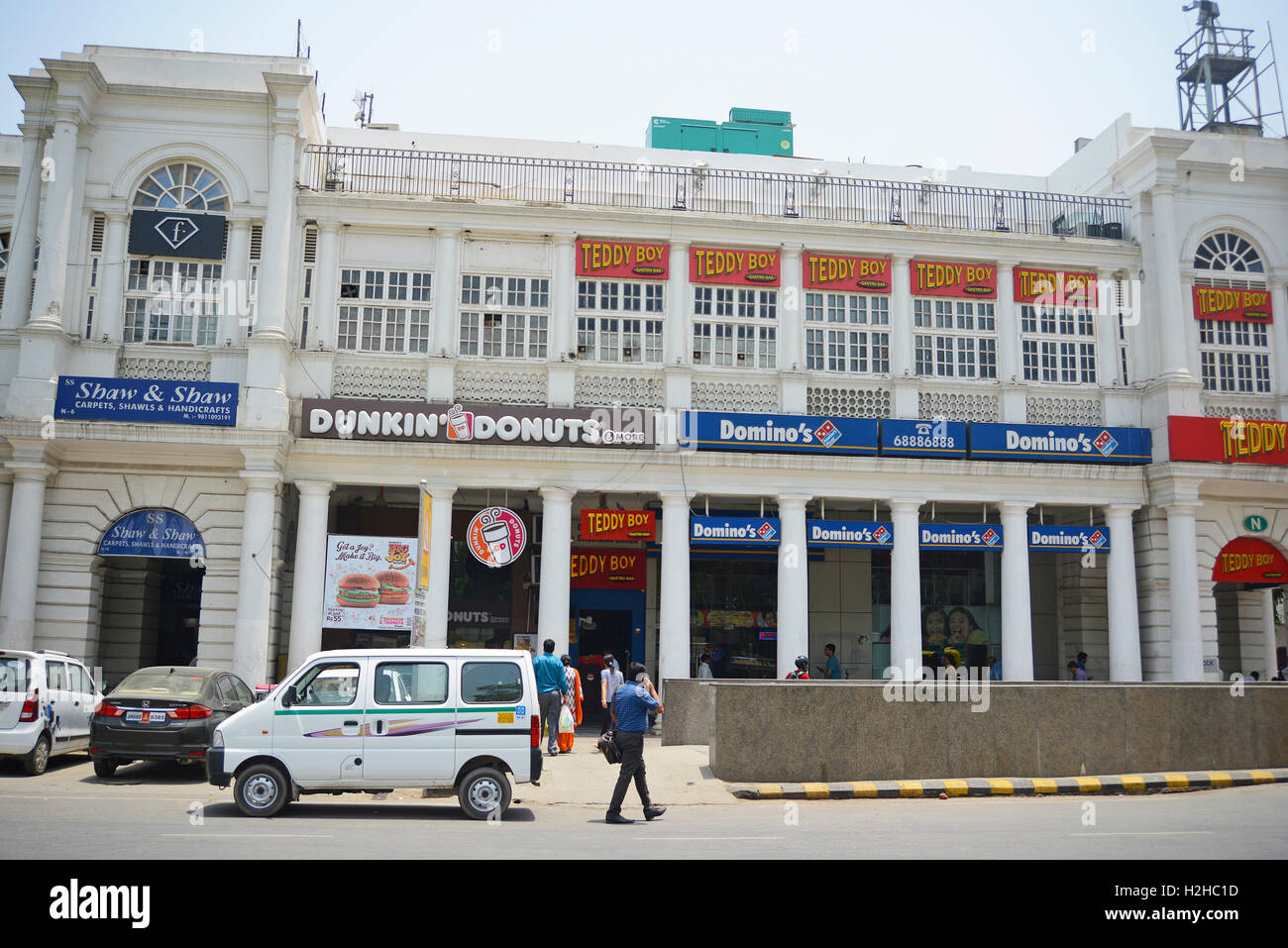Connaught place market financial commercial hires stock photography