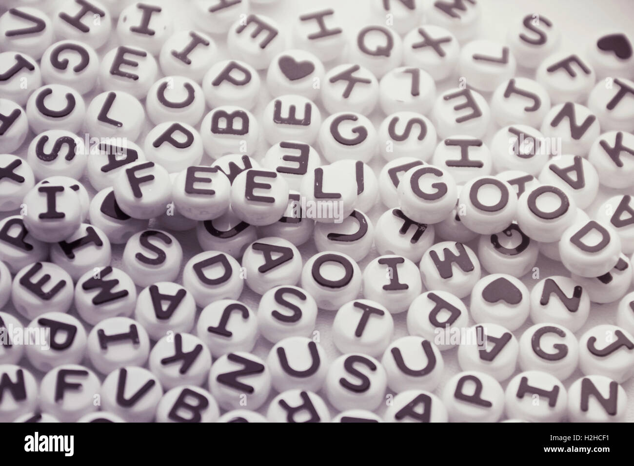 I feel good text made of alphabet letters Stock Photo