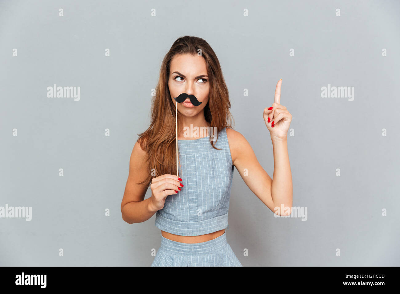 Woman moustache face hi-res stock photography and images - Alamy