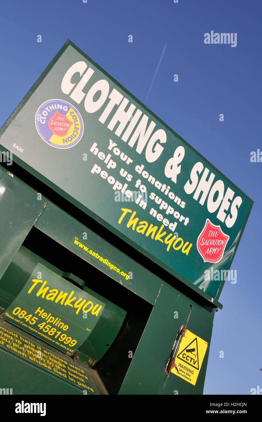 Clothing Recycling Bin Stock Photo Alamy